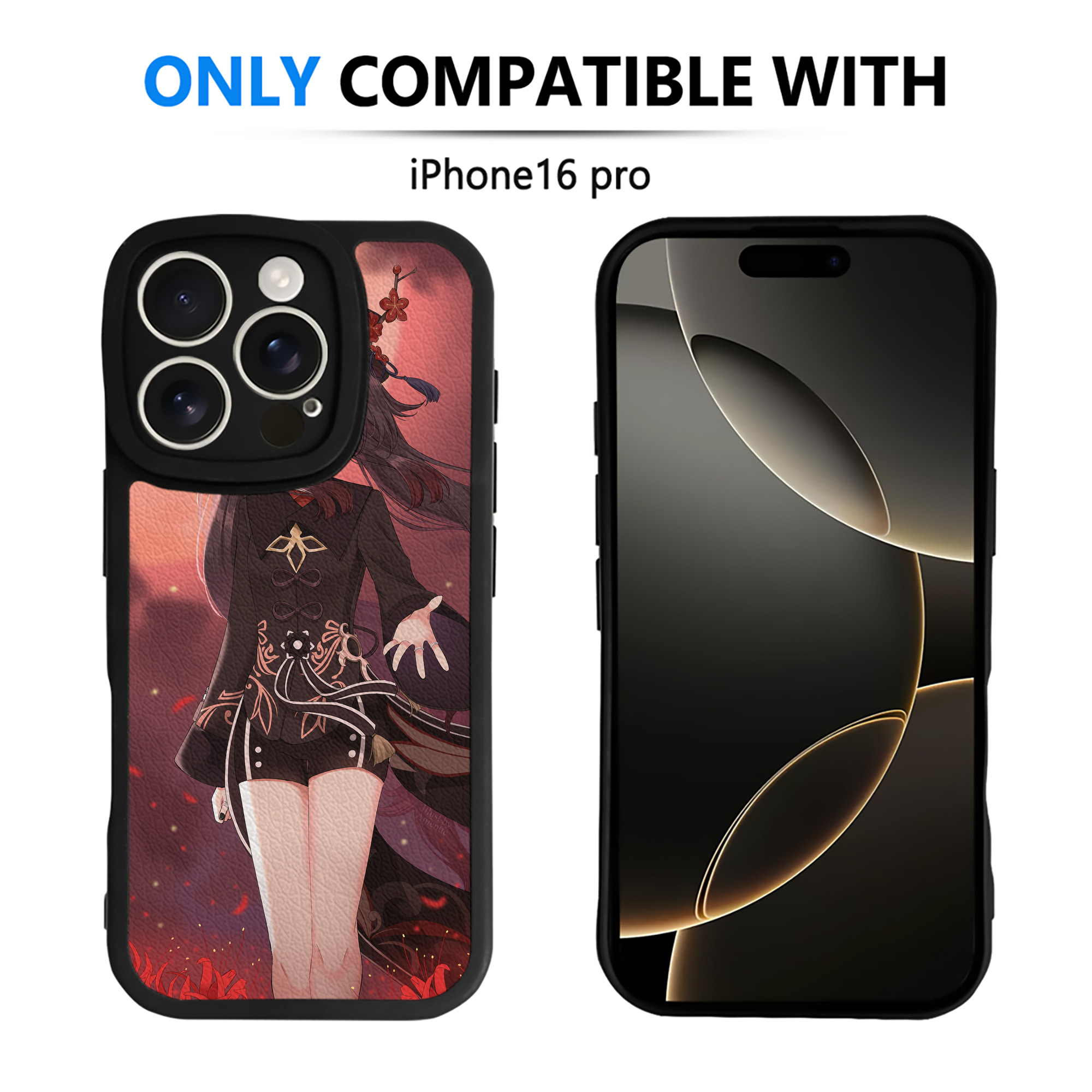 げんし神 genshin 【iPhone 16シリーズ対応】シリコンスマホケース（レザー調） 材質：シリコン